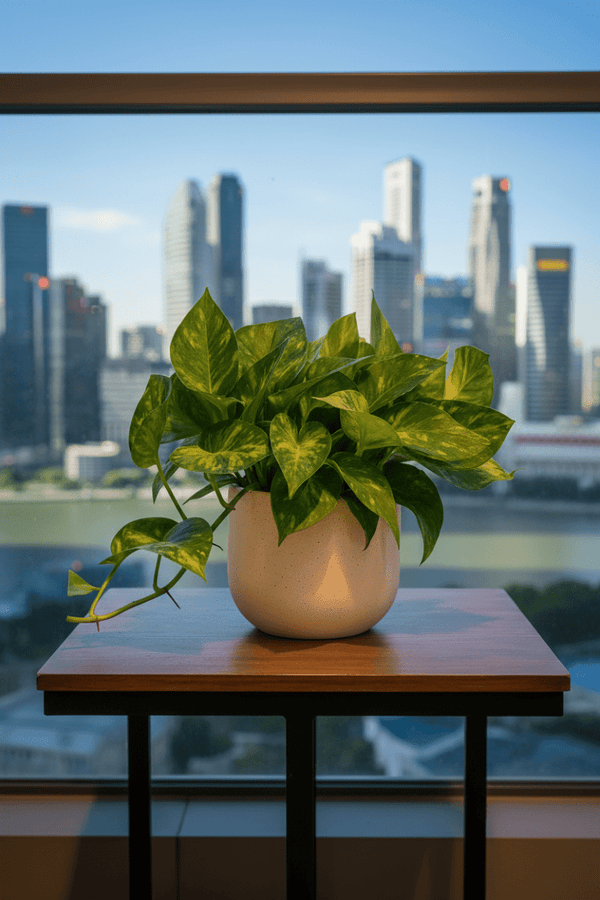 Epipremnum Aureum - Golden Pothos (Variegated) - Potted plant - GIFT-EPIP-HNG-3737 - Tumbleweed Plants - Online Plant Delivery Singapore