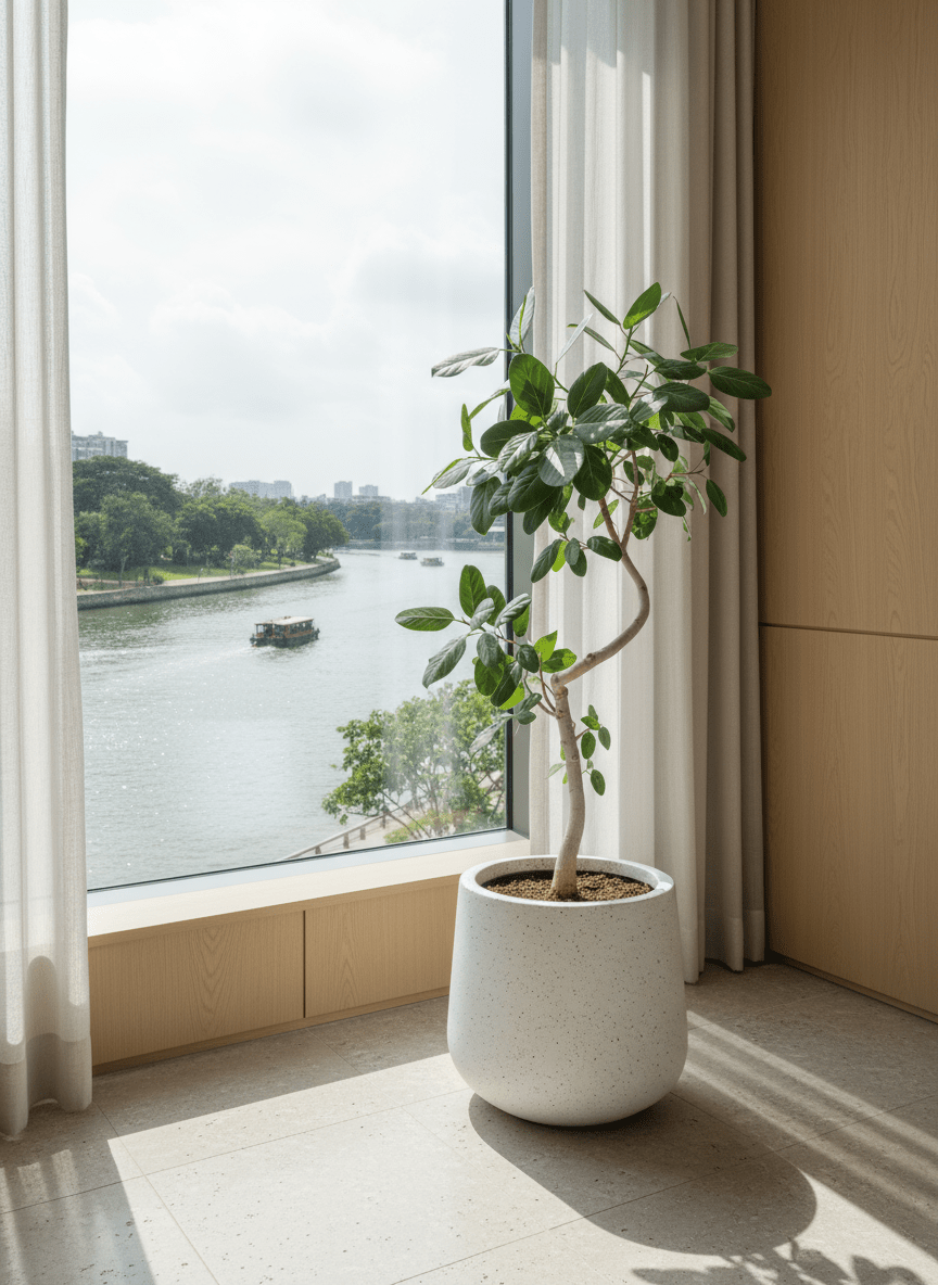 Ficus Benhalensis Audrey Bending Tall (Japan) - Potted plant - POTT-FICU-7511 - Tumbleweed Plants - Online Plant Delivery Singapore