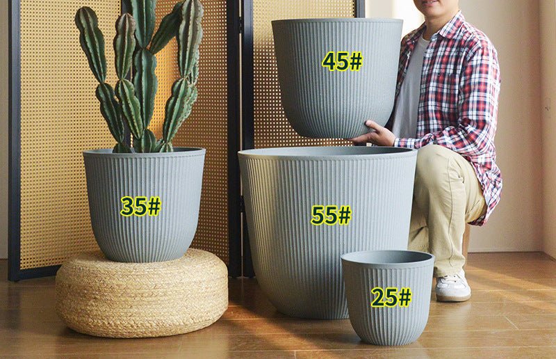 Scandi Rib Cloudstone Pot – XL