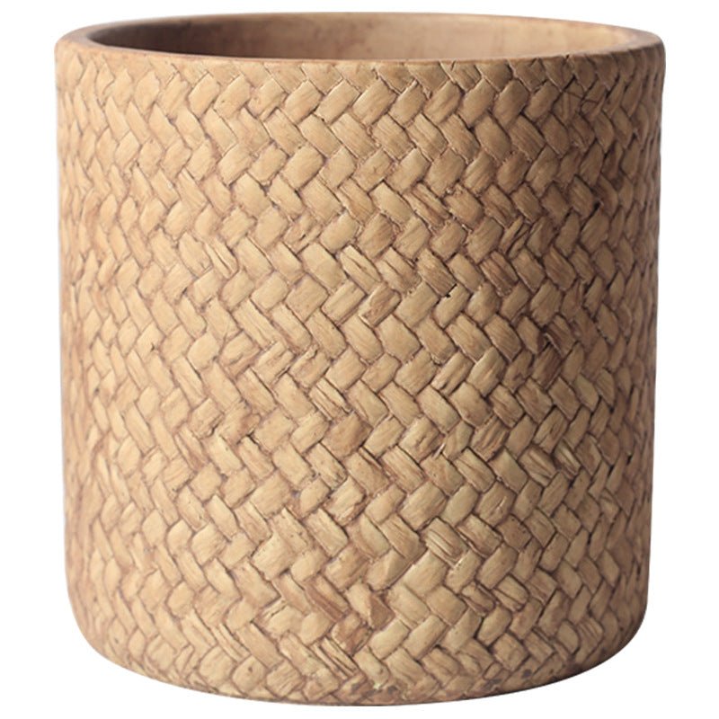 Ceramic Woven Basket Planter - Small