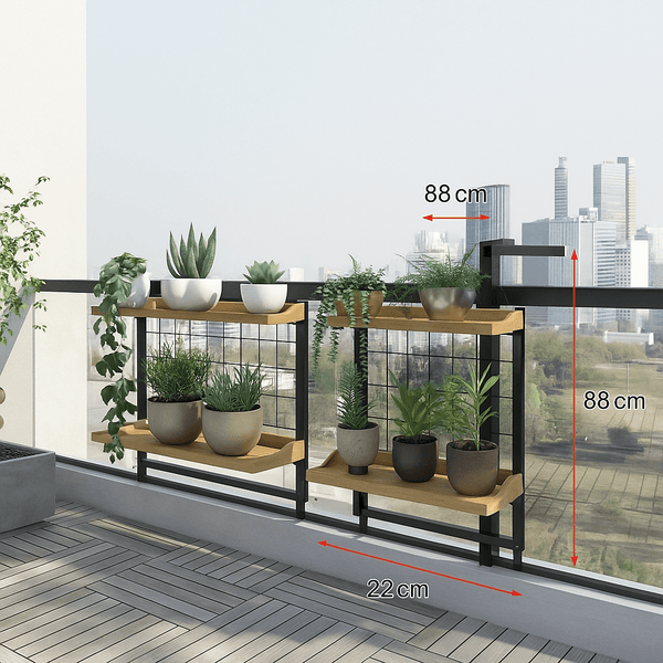 SunnySteps Balcony Racks - Home Decor - 5296179513839 - Tumbleweed Plants - Online Plant Delivery Singapore