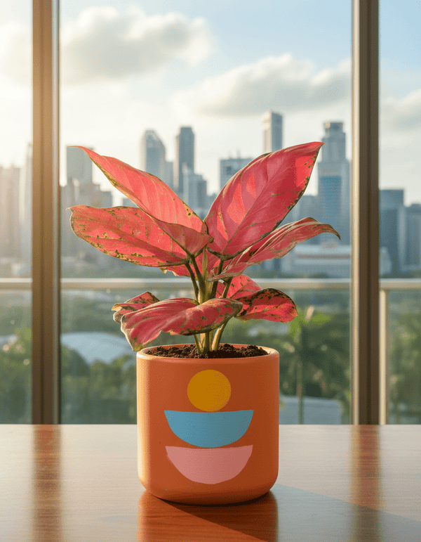 Aglaonema Red (Green Stems) - Potted plant - POTT-AGLA-GRW-6404 - Tumbleweed Plants - Online Plant Delivery Singapore