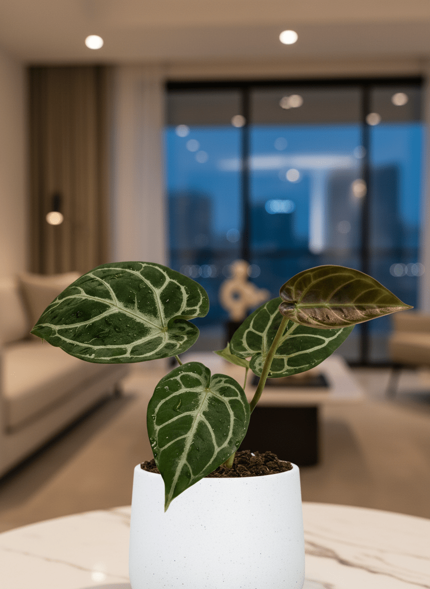 Crystal Anthurium Junior - Potted plant - POTT-CRYS-GRW-9756 - Tumbleweed Plants - Online Plant Delivery Singapore
