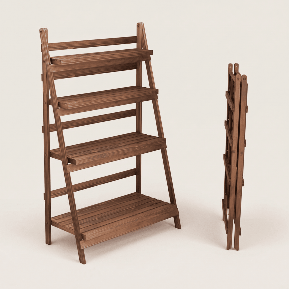 Foldable Wooden Plant Rack