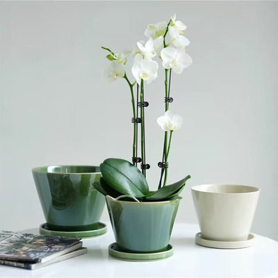 Retro Glazed Planter