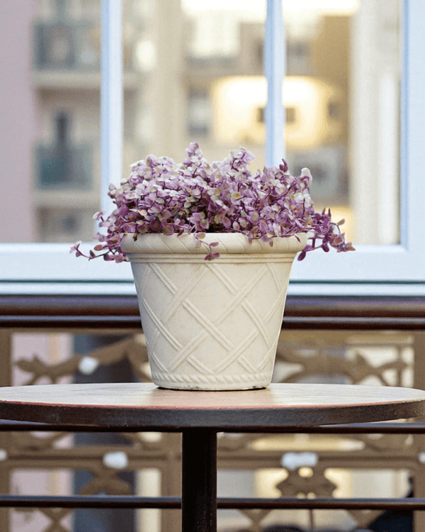 Roman Lattice Pot - Medium - Planter - 5459844634547 - Tumbleweed Plants - Online Plant Delivery Singapore