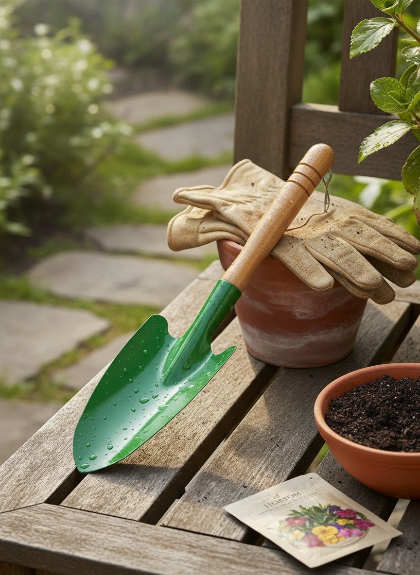 Mini garden trowel with wooden handle - Assorted Color - Garden Tools - - Tumbleweed Plants - Online Plant Delivery Singapore