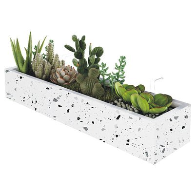 Rail Hanging Planter - Terrazzo White - 60cm - Planter - Tumbleweed Plants - Online Plant Delivery Singapore