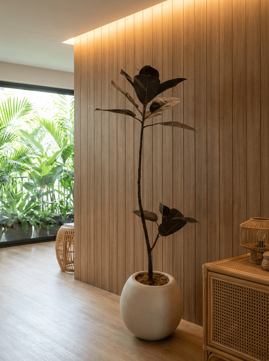 Rubber Tree 1.2m (Life-like Artificial) - Potted plant - POTT-RUBB-5441 - Tumbleweed Plants - Online Plant Delivery Singapore