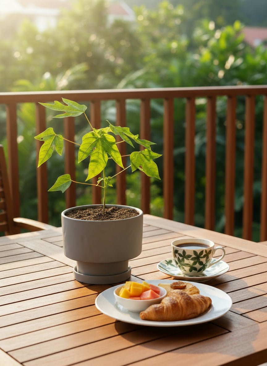 Papaya Plant Junior - Potted plant - POTT-PAPA-GRW-5627 - Tumbleweed Plants - Online Plant Delivery Singapore