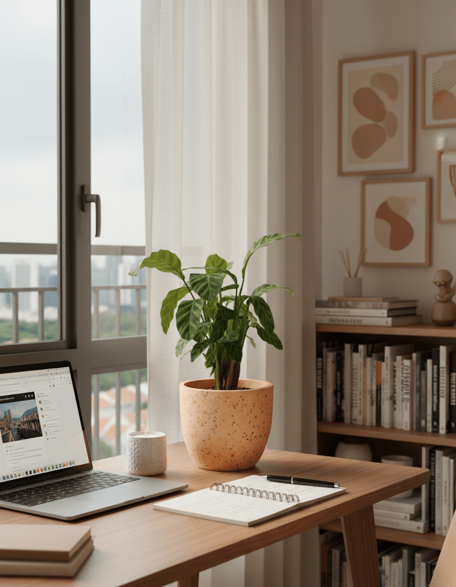 Calathea Zebrina - Potted plant - POTT-CALA-GRW-3592 - Tumbleweed Plants - Online Plant Delivery Singapore