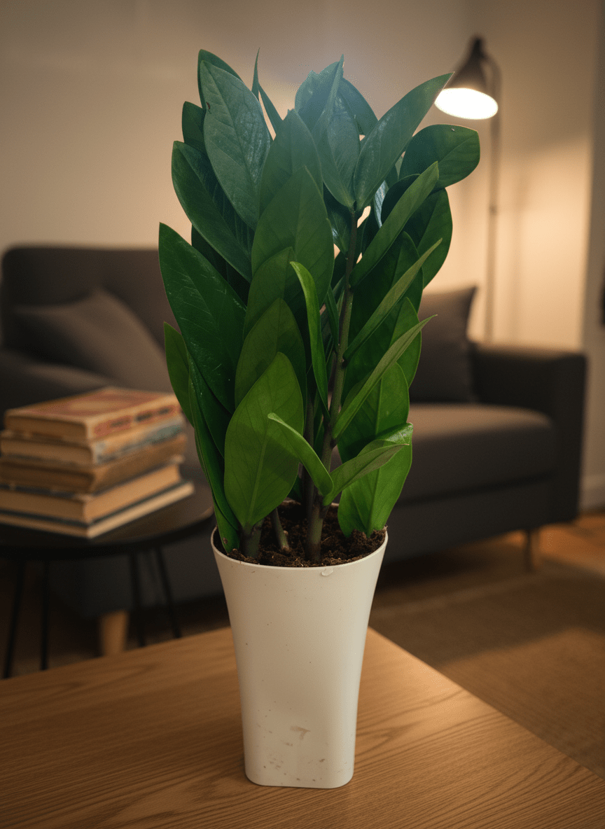 Little ZZ Plant in Self Watering Planter - Plant Arrangement - POTT-LITT-GRW-6112 - Tumbleweed Plants - Online Plant Delivery Singapore
