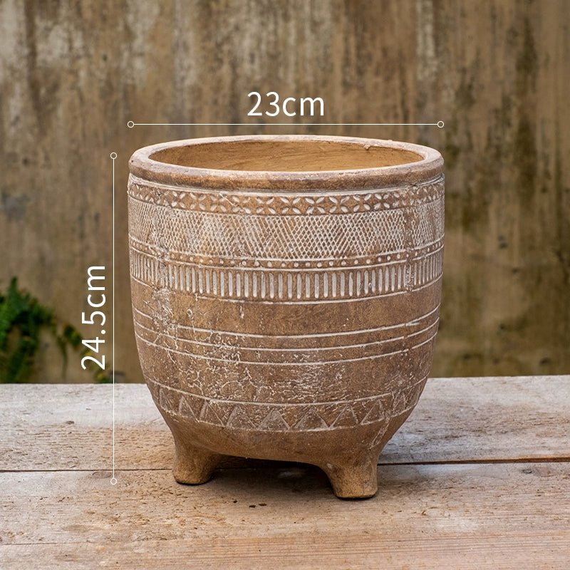 Azura Etched Planter - Planter - 4567436408650 - Tumbleweed Plants - Online Plant Delivery Singapore
