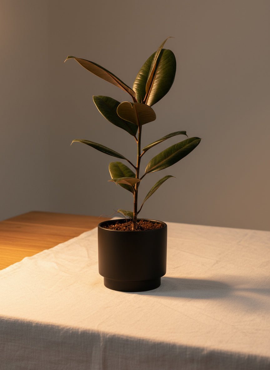 Ficus Elastica Burgundy - Junior - Potted plant - POTT-RUBB-GRW-2257 - Tumbleweed Plants - Online Plant Delivery Singapore