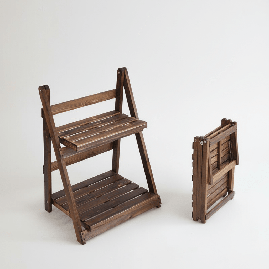 Foldable Wooden Plant Rack