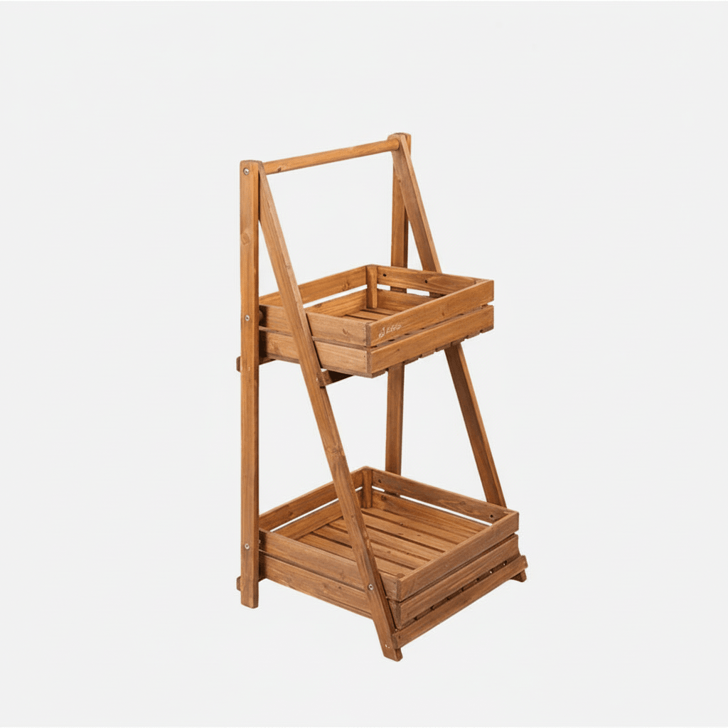 Foldable Wooden Plant Rack