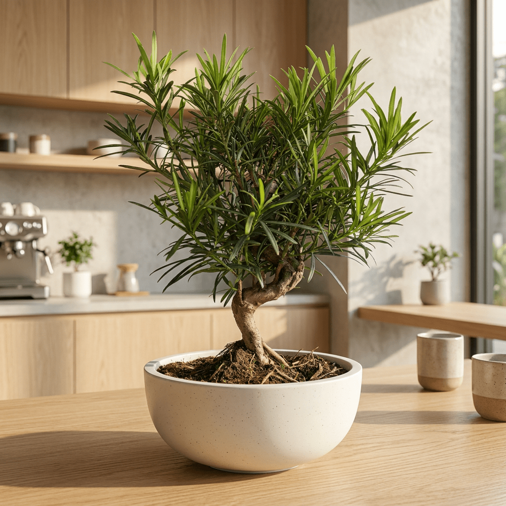 Podocarpus Macrophyllus Bonsai - Potted plant - POTT-PODO-GRW-7853 - Tumbleweed Plants - Online Plant Delivery Singapore