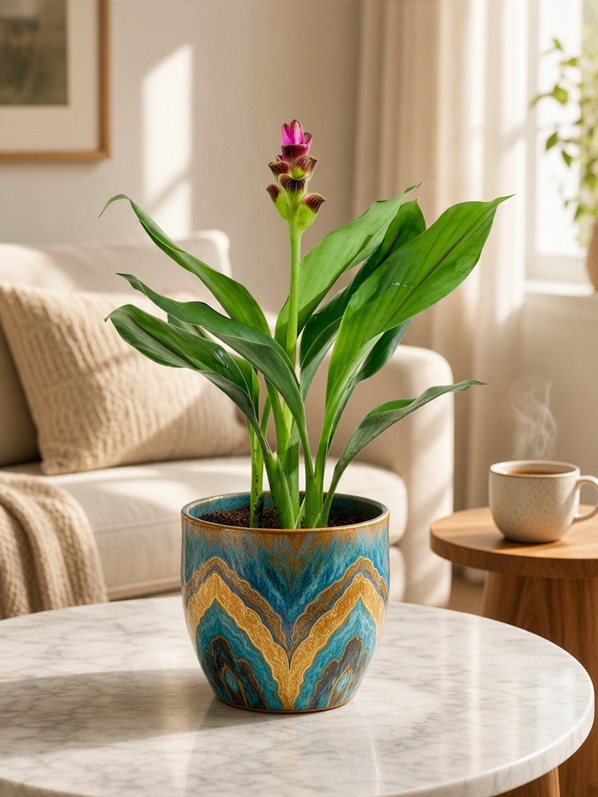 Siam Tulip Curcuma - Potted plant - POTT-SIAM-GRW-6396 - Tumbleweed Plants - Online Plant Delivery Singapore