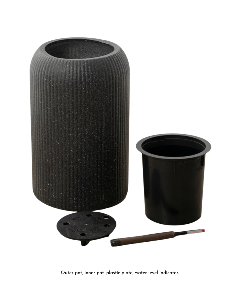 Stripes StoneBlast - HydroEase Pot - Large - Pots - 5708530991949 - Tumbleweed Plants - Online Plant Delivery Singapore