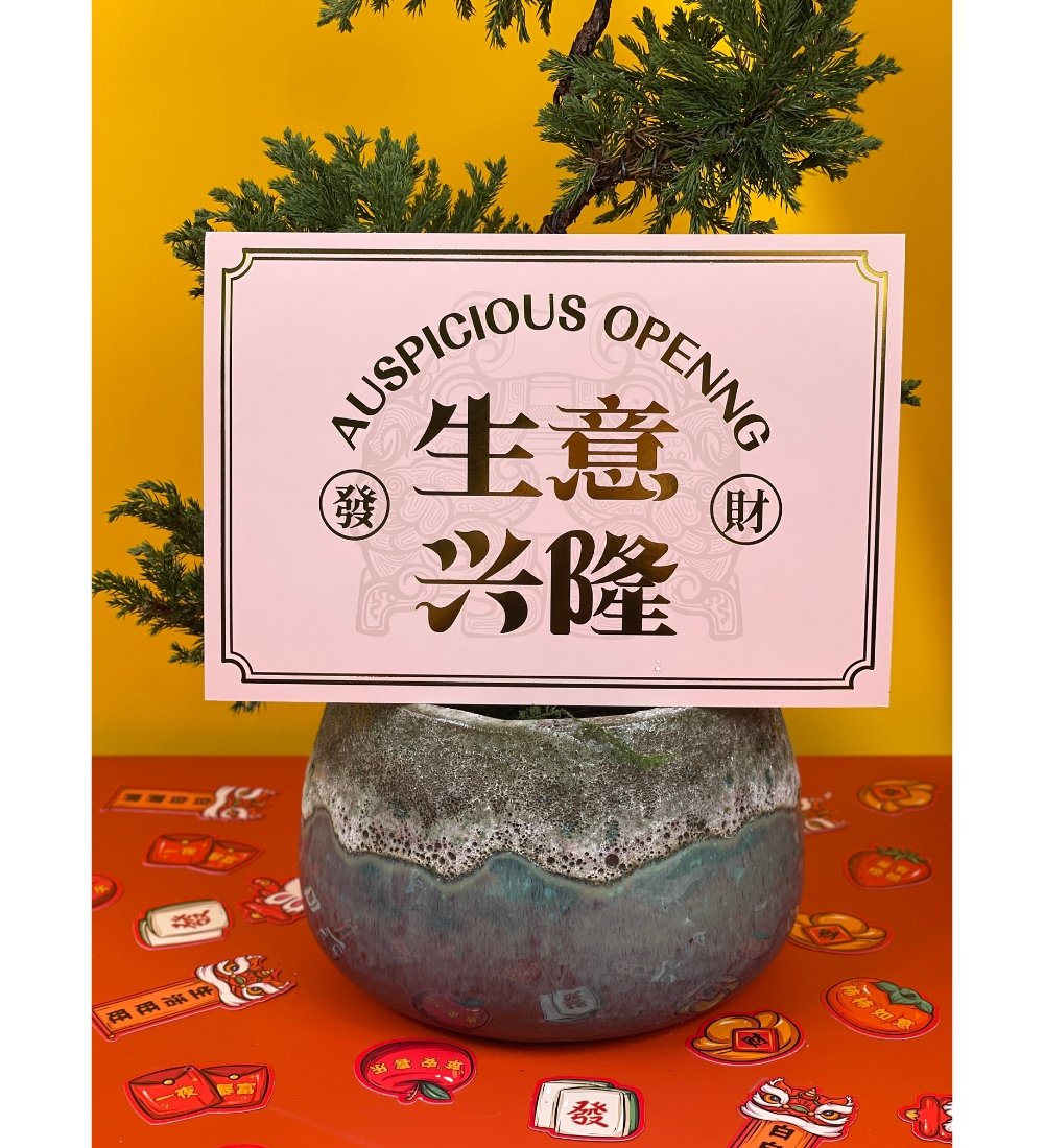Congratulatory / Grand Opening Greeting Card - Auspicious opening - Add Ons - Tumbleweed Plants - Online Plant Delivery Singapore